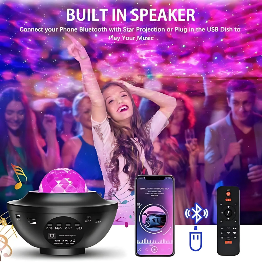 Galaxy Music Starry Light Projector | Dual Speaker