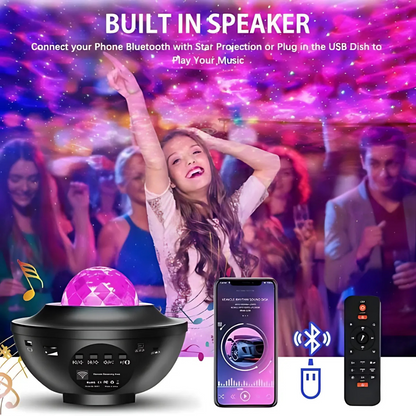 Galaxy Music Starry Light Projector | Dual Speaker